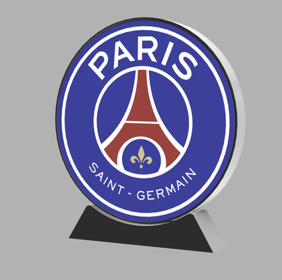 lampe guidato psg casa francia piede europa squadra parigi 3d print model - Mito3D