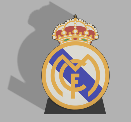 lampe led real madrid home foot europe 3d print model - Mito3D