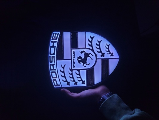 lampe logo porsche led ev araba bmw audi 3d print model - Mito3D