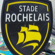 Lampe stade Rochelais Avrupalı şampiyon Ragbi la Rochelle balon oval Avrupa 3d print model - Mito3D
