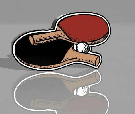 lampe tennis table ping pong douleur led boite lumière boîte 3d print model - Mito3D