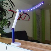 lampendingens desklamp desk lamp led holder strip office 3d print model - Mito3D