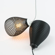 lampion lámpara de sombra casa la luz hexágono nido abeja shell decoración diseño zócalo e27 3d print model - Mito3D