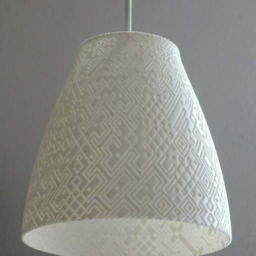 pantalla lámpara semi aleatorio geométrico patrones Arte geometría casa 3D print model - Mito3D