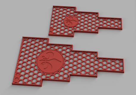 lance formation 30x60 hexagonal trays breton icon 3d print model - Mito3D