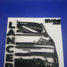 Lancer evo8 logo yarış Evo araba 3d print model - Mito3D