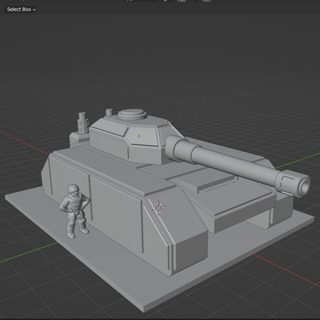 lancero pesado tanque licuadora sci fi juego guerra 15mm 3d print model - Mito3D