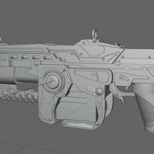 lancer mk 2- gears war game games weapons geek xbox toy guns gun weapon 3d print model - Mito3D