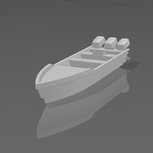 lancha 3 moinle Barco 3d print model - Mito3D