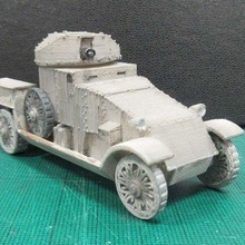lanchester armored car 1 100 scale game gaming miniature scenery wargaming ww2 british weapons wwii vehicles 3d print model - Mito3D