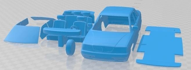 lancia dedra 1989 imprimible coche vehiculo espacio scalextric Tamiya rc miniz pasatiempo micro fundido presión 3d print model - Mito3D