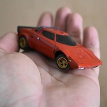lancia stratos 1 43 scale radio control model gadget scalemodel car toy miniature vehicle racing concept functional rc 3d print model - Mito3D