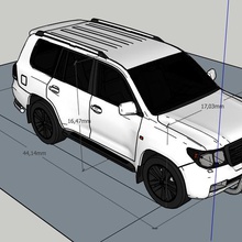 land cruiser Architektur Auto Zwischenstopp 3d print model - Mito3D