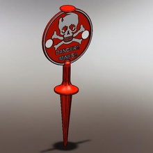 land mine marker game paintball airsoft 3d print model - Mito3D