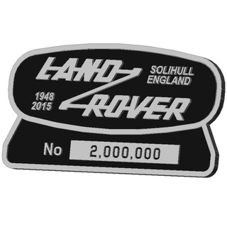 land rover badge 2015 two millions 3d print model - Mito3D