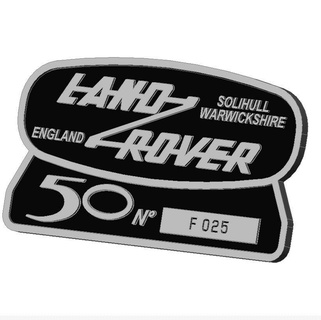 land rover badge 50 th anniversary 3d print model - Mito3D