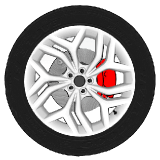 land rover evoque wheels front rear wheel car detail high poly rim tire race tread accessories 3d print model - Mito3D