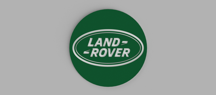 land rover logo auto coasters 3d print model - Mito3D