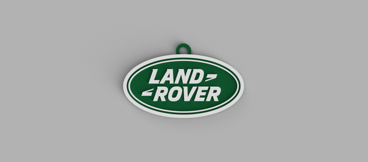 land rover logo auto keychain - pendant - earring  3d print model - Mito3D