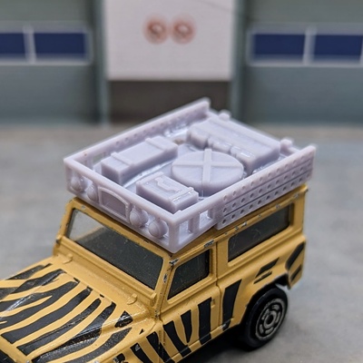 land rover majorette 266 galerie spiel streichholzschachtel druckguss spielzeug miniatur wagen 3d print model - Mito3D