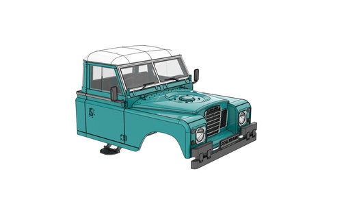 land rover series 3 front high capacity cabin 3d print scale model rc body 3d print model - Mito3D