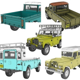 land rover series iii 5 1 collection 3d printable rc body 3 scale model cabin front print 3d print model - Mito3D
