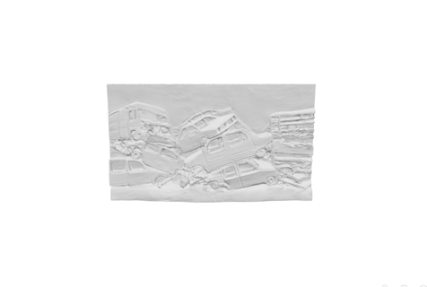 aterro Anima alívio destruir destruidor sanitário relevo cena arquitetura diorama 3d print model - Mito3D