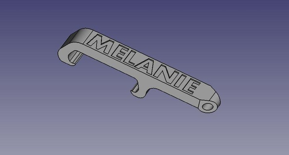 lanie pocket bottle opener Home key ring melanie first name 3d print model - Mito3D