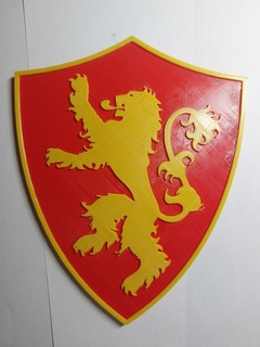 lannister coat arms Art game of thrones shield blazon lanister 3d print model - Mito3D