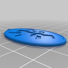 Lannister pendentif art pièces monnaie badges 3d print model - Mito3D