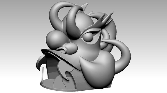 lanterne dragon tête 3d print model - Mito3D