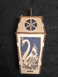 lantern -swan deer cnc laser 3mm ply lamp candel tea light tealight lite christmas 3d print model - Mito3D