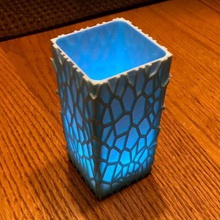 lantern square vase voronoi surface home 3d print model - Mito3D