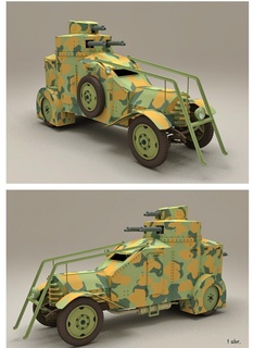 Lanzia Tamanho veículo blindado italiano diâmetro guerra mundo ww ii tanque combate 3d print model - Mito3D