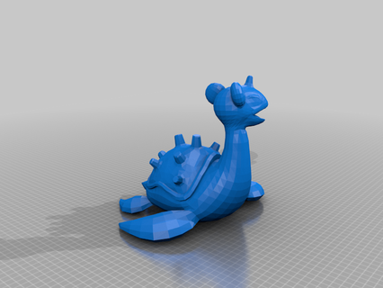 laparas Lapras Pokémon brinquedo jogos brinquedos conjunto acessórios 3d print model - Mito3D