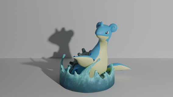 lapras Pokémon 3d impression modèle Jeu l'eau mer Pokemongo pokeball pokedex cendre Pikachu Évoli charizard mewtwo monstre verrouillage dragon 3d print model - Mito3D