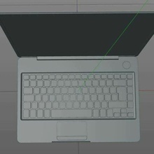 Laptop pc Computer Wissenschaft Tastatur 3d print model - Mito3D
