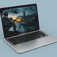 Laptop Apfel MacBook Büro Desktop 3d print model - Mito3D