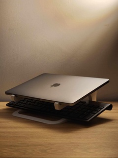 laptop keyboard stand holder mac macbook desktop desk organisation 3d print model - Mito3D