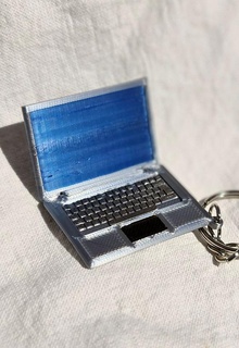 laptop keychain 3d print model - Mito3D
