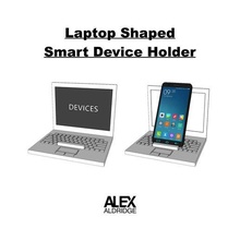 Laptop geformt Clever Gerät Halter Unterstützung Gadget Smartphone Stand Tablette Schreibtisch Zubehörteil Geräte Alex Aldridge 3d print model - Mito3D