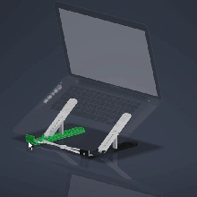 laptop stand gadget 3d print model - Mito3D