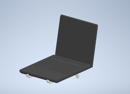 dizüstü bilgisayar ayakta durmak destek pc Kulp 3d print model - Mito3D