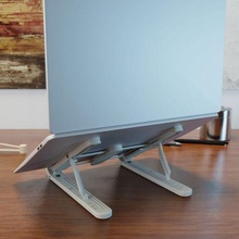 laptop stand - foldable gadget holder fan notebook pc tech desk desktop 3d print model - Mito3D
