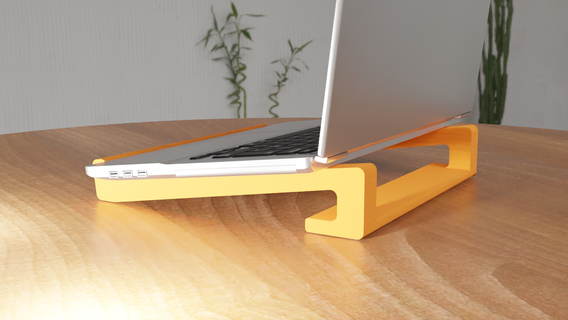 laptop stand post support heavy laptop laptop stand soporte support holder desk portable computer diy minimalist modern durable compact  3d print model - Mito3D