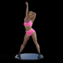 lara art figurine sexy dance cheerleaders 3d print model - Mito3D