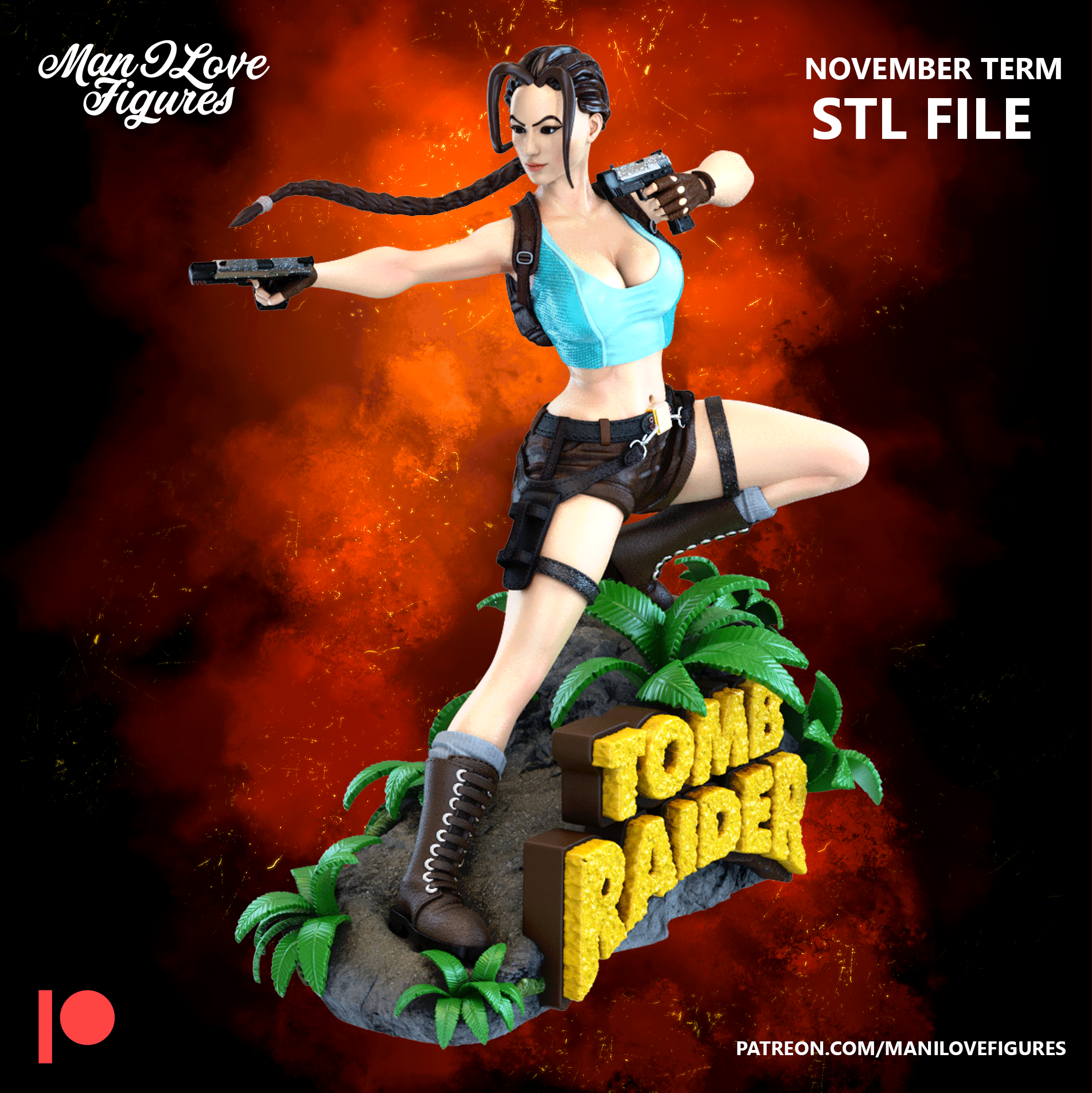 Lara Croft Spiel Spiele stl Harz Drucker Bildhauerei voll weiblich Tom Raider Körper 3D print model - Mito3D