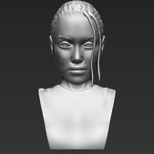 lara croft angelina jolie 3d baskı hazır stl n büstü sanat Oscar brad pitt ünlü karakter film hollywood aktris tomb raider 3d print model - Mito3D