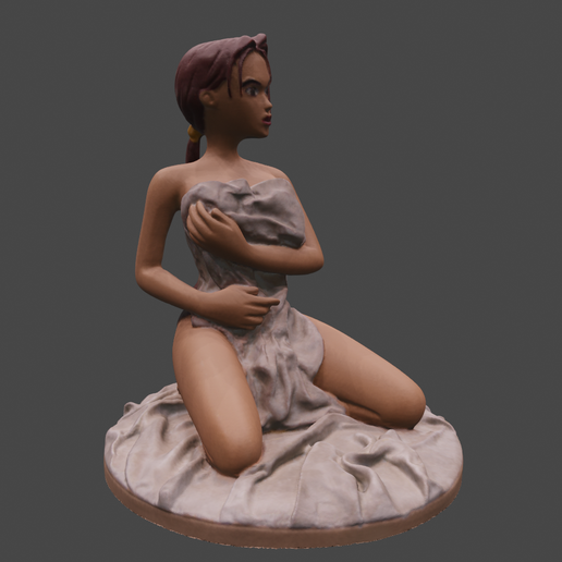 lara croft bed game female 3D print model - Mito3D