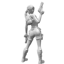lara croft dos art tomb raider aumento di statuetta video gioco 3d print model - Mito3D